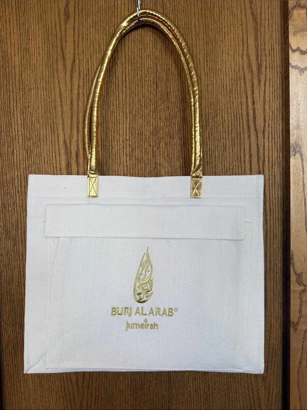 White and Gold Tote Bag